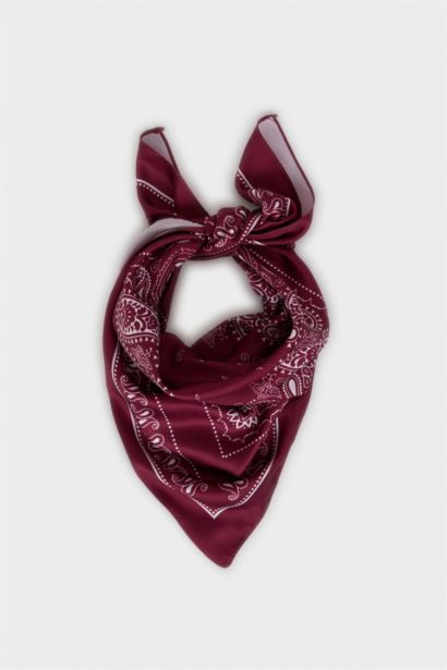 Woman Printed Satin Foulard