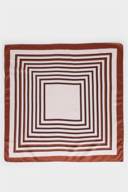 Foulard en satin rayé pour femme