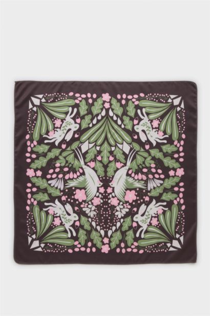 Woman Floral Foulard