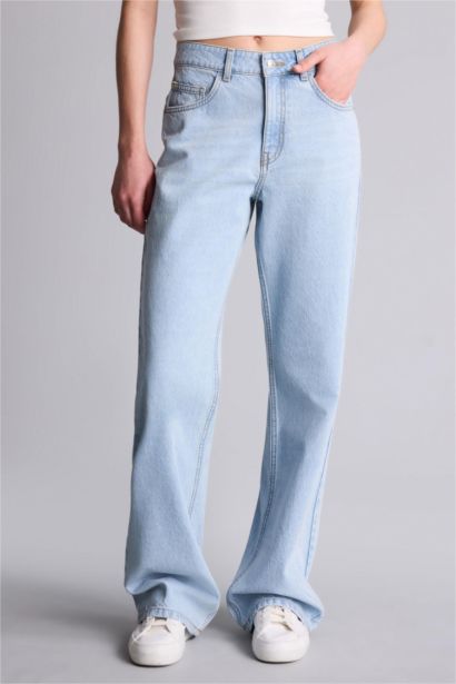 Straight Wide Leg High Waist Jeans
