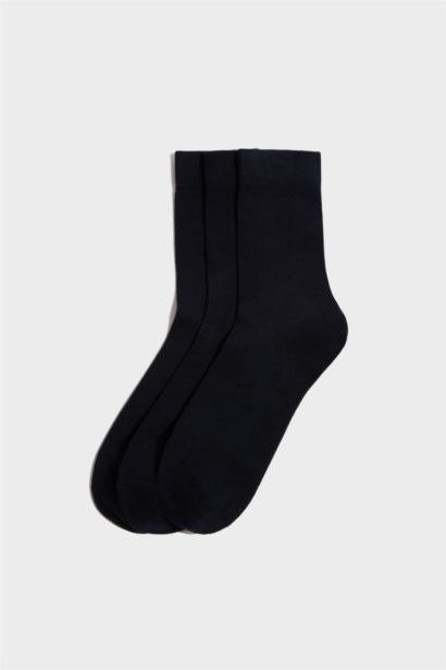 Erkek Dikişsiz 3'lü Bambu Bambu Çorap