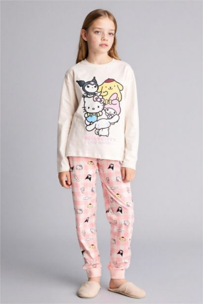 2 piece Regular Fit Hello Kitty Licensed Knitted Pyjamas