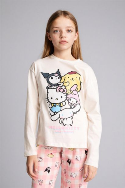 2 piece Regular Fit Hello Kitty Licensed Knitted Pyjamas