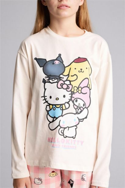 2 piece Regular Fit Hello Kitty Licensed Knitted Pyjamas