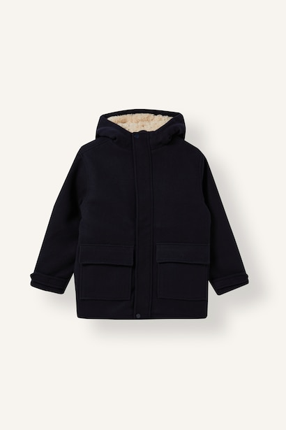 Boy Hooded Plush Coat