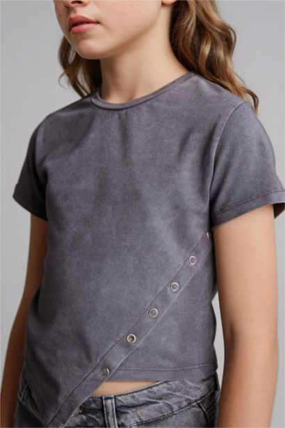 Girl Crew Neck Cotton Short Sleeve T-Shirt