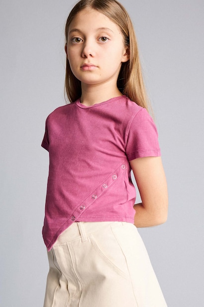 Girl Crew Neck Cotton Short Sleeve T-Shirt