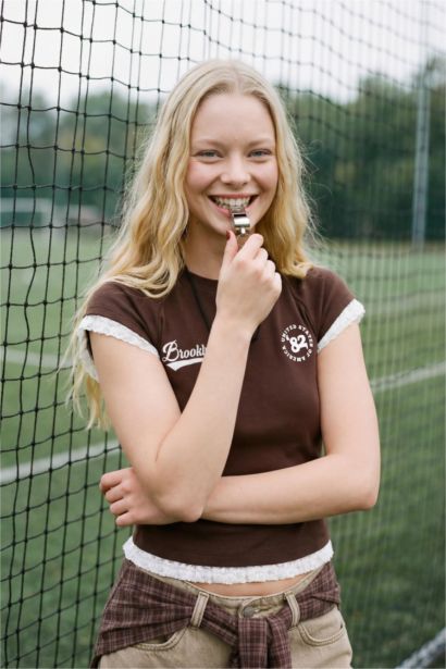 Fitted Crew Neck Ribbed Short Sleeve T-Shirt