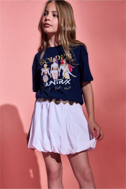 Girl Poplin Balloon Fit Skirt