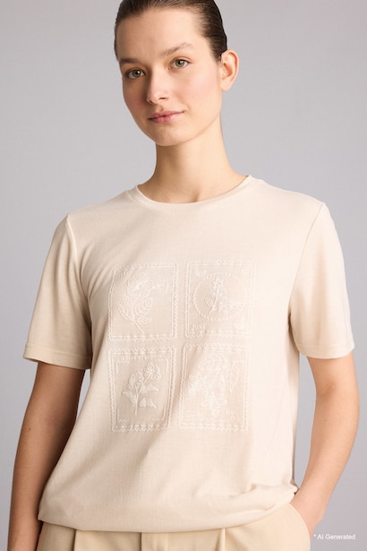 Regular Fit Crew Neck Printed Short Sleeve T-Shirt