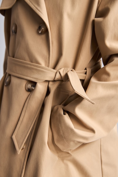 Girl Envelope Neck Trench Coat