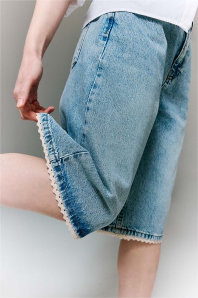 Джинсовые бермуды с нормальной посадкой