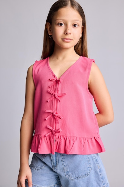 Girl Regular Fit Short Sleeve Blouse