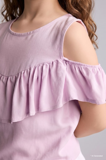 Girl Regular Fit Short Sleeve Blouse