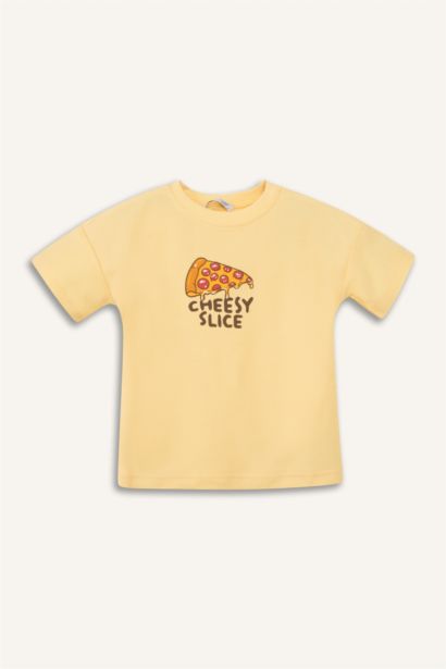 Baskılı Oversıze Kısa Kollu Tişört 