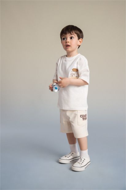Baby Boy Wide Leg Food Print Shorts