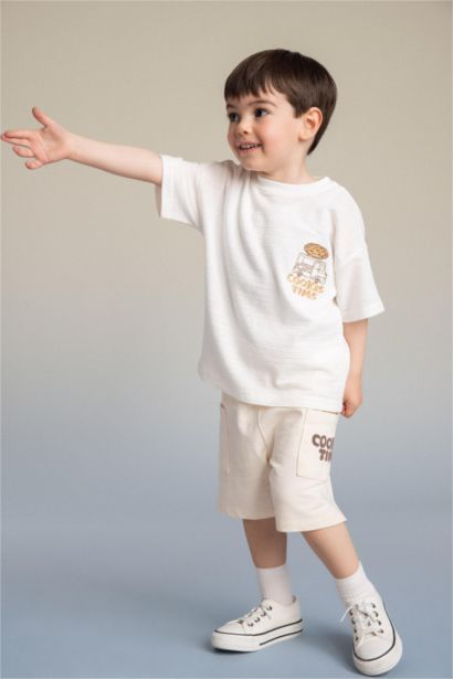 Baby Boy Wide Leg Food Print Shorts