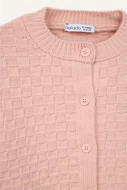 كارديجان بناتي قصة عادية بياقة مستديرة