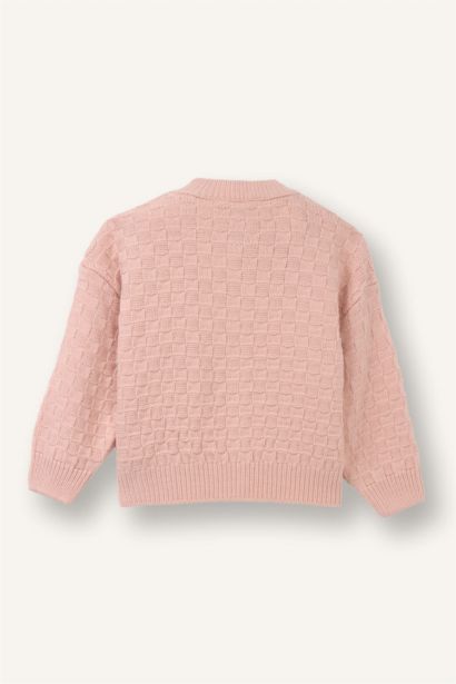 كارديجان بناتي قصة عادية بياقة مستديرة