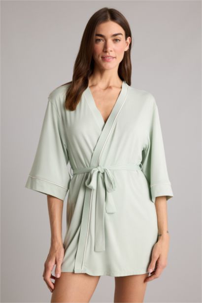 Regular Fıt Wrap Yaka Softshell Sabahlık