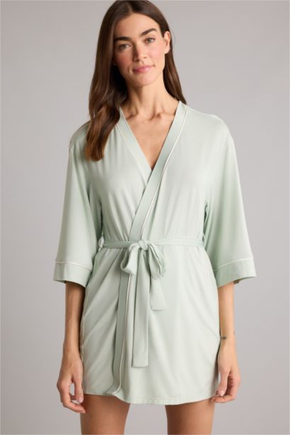 Regular Fıt Wrap Yaka Softshell Sabahlık