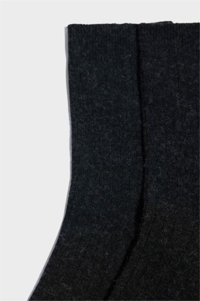 2'li Yün Uzun Çorap