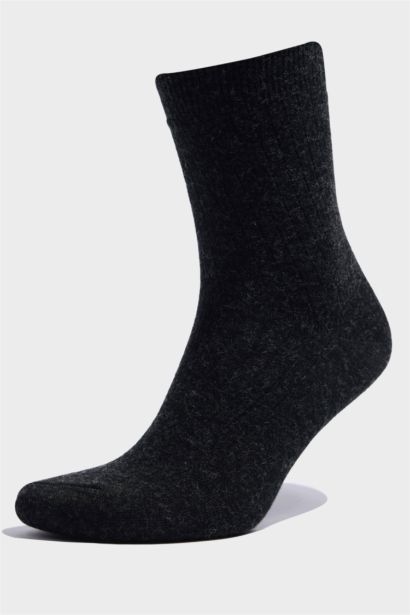 2'li Yün Uzun Çorap