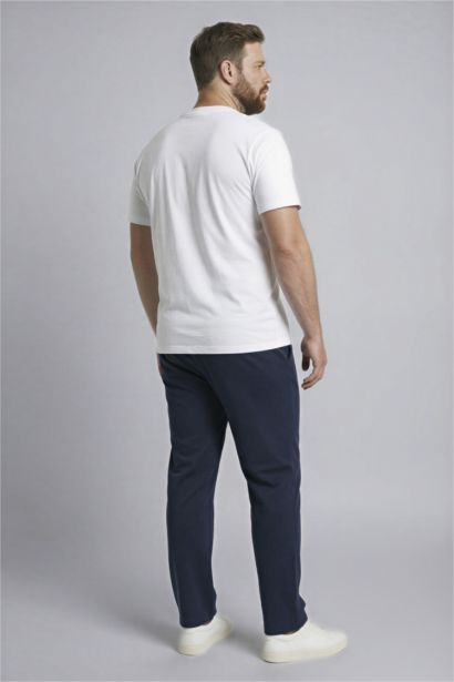 بنطلون سويت بانتس مقاس كبير وخصر مطاطي