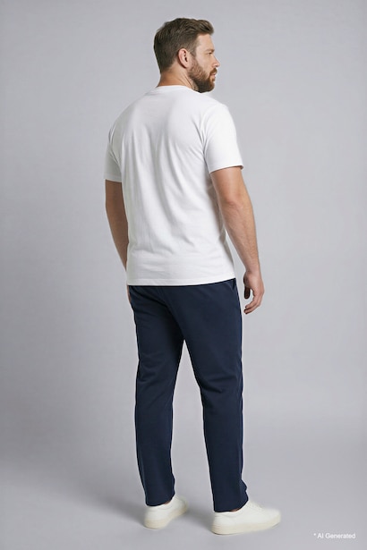 Pantalon de survêtement grande taille à taille élastique