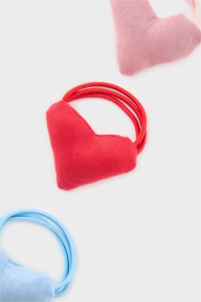 3'lü Kalpli Saç Aksesuarı Kız Çocuk