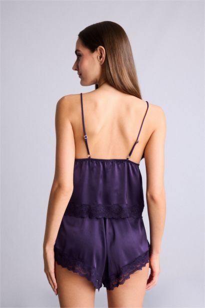 Dantelli Şort Pijama Altı