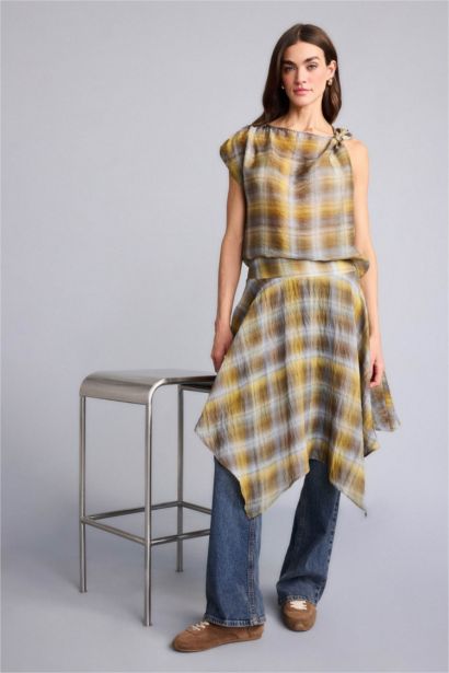 Printed modal Normal Waist Mini Skirt