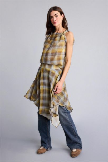 Printed modal Normal Waist Mini Skirt