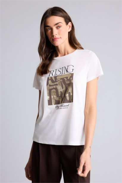 Regular Fıt Baskılı Tişört