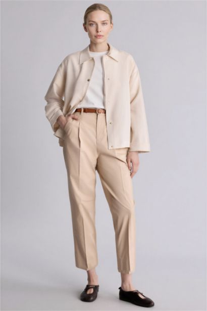 Regular Fıt Keten Karışımlı Gömlek