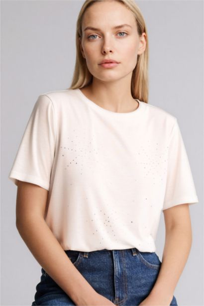 Regular Fıt Bisiklet Yaka Kısa Kollu Tişört