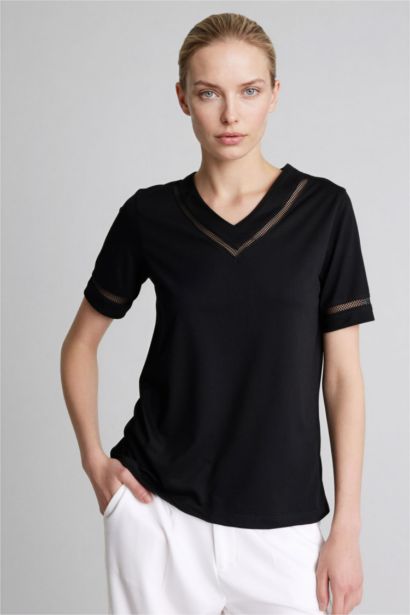 Regular Fit V-Neck Cotton T-Shirt