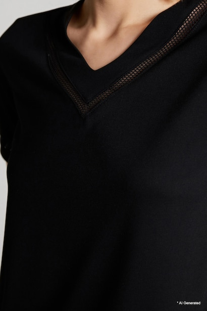 Regular Fit V-Neck Cotton T-Shirt