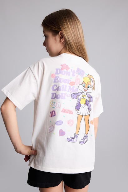T-shirt oversize Looney Tunes pour fille