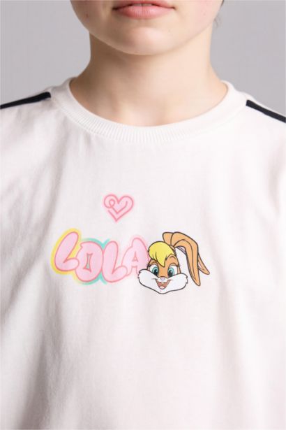 Looney Tunes Oversıze Bisiklet Yaka Kısa Kollu Tişört Kız Çocuk