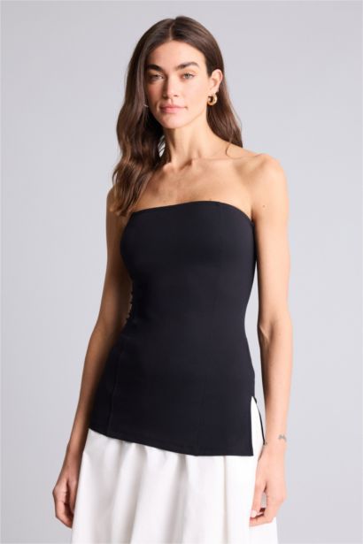 Slim Fit Strapless Tank Top