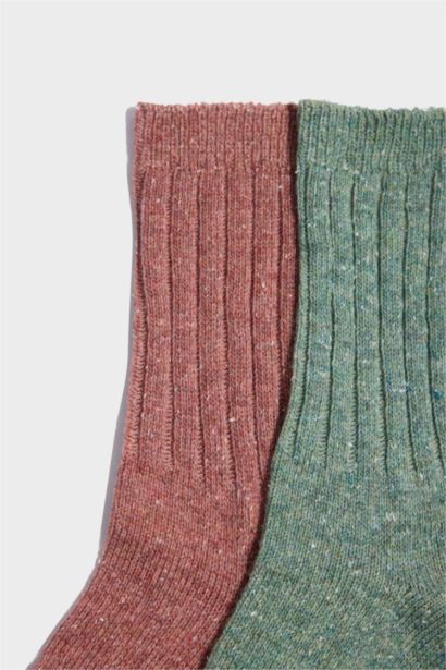 Kadın 2'li Yün Kışlık Çorap