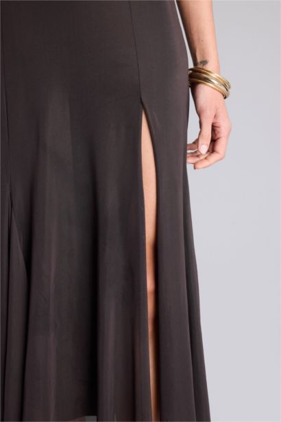 Tül Kolsuz Midi Elbise