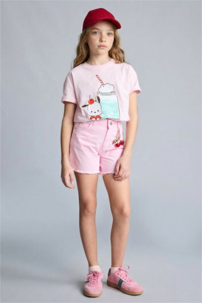Gabardin Şort Kız Çocuk