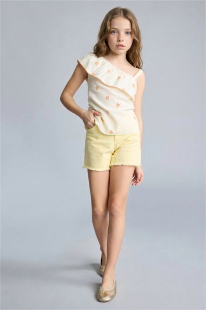 Gabardin Şort Kız Çocuk