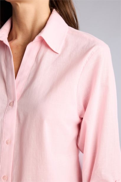 Regular Fit Shirt Collar Long Sleeve Shirt