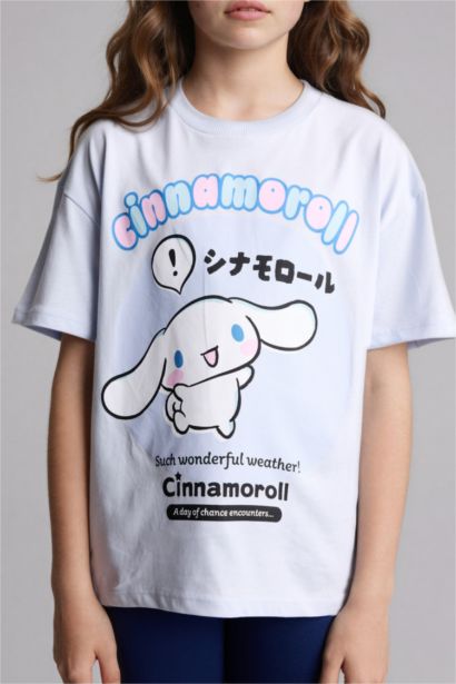 Hello Kitty Relax Fıt Bisiklet Yaka Kısa Kollu Tişört Kız Çocuk