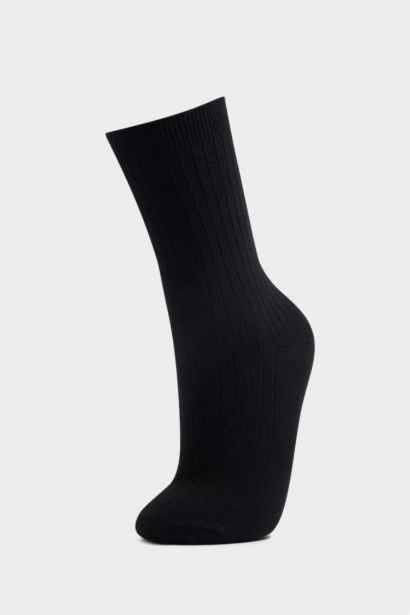 Kadın 5'li Pamuklu Uzun Çorap