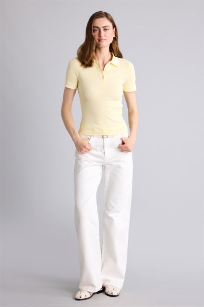 Regular Fit Camisole Short Sleeve Polo T-Shirt
