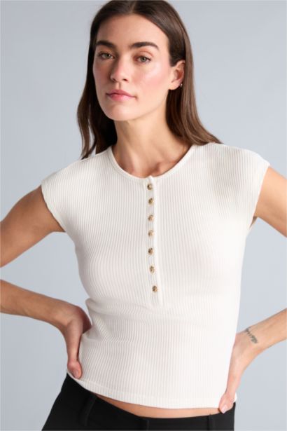 Slim Fit Kaşkorse Tişört